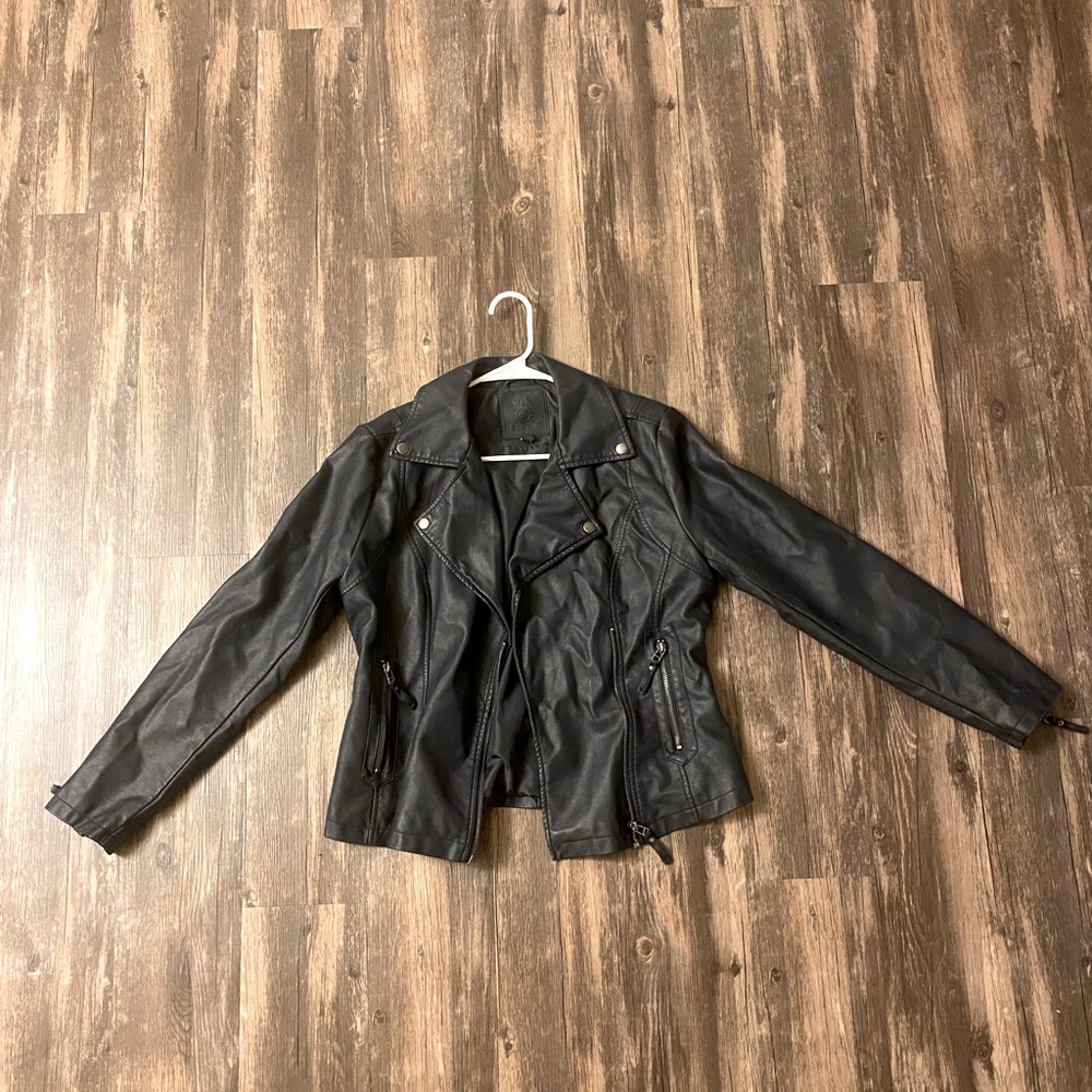 Max Studio Black Leather Jacket
